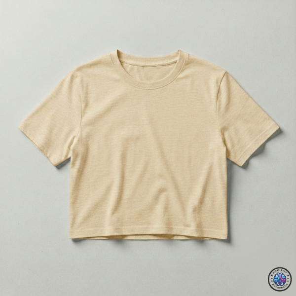 Remera Crop Mujer - Amarillo